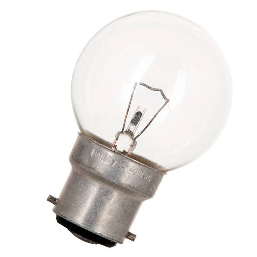 Ampoule 24V 40W B22d sphérique ø45x75mm