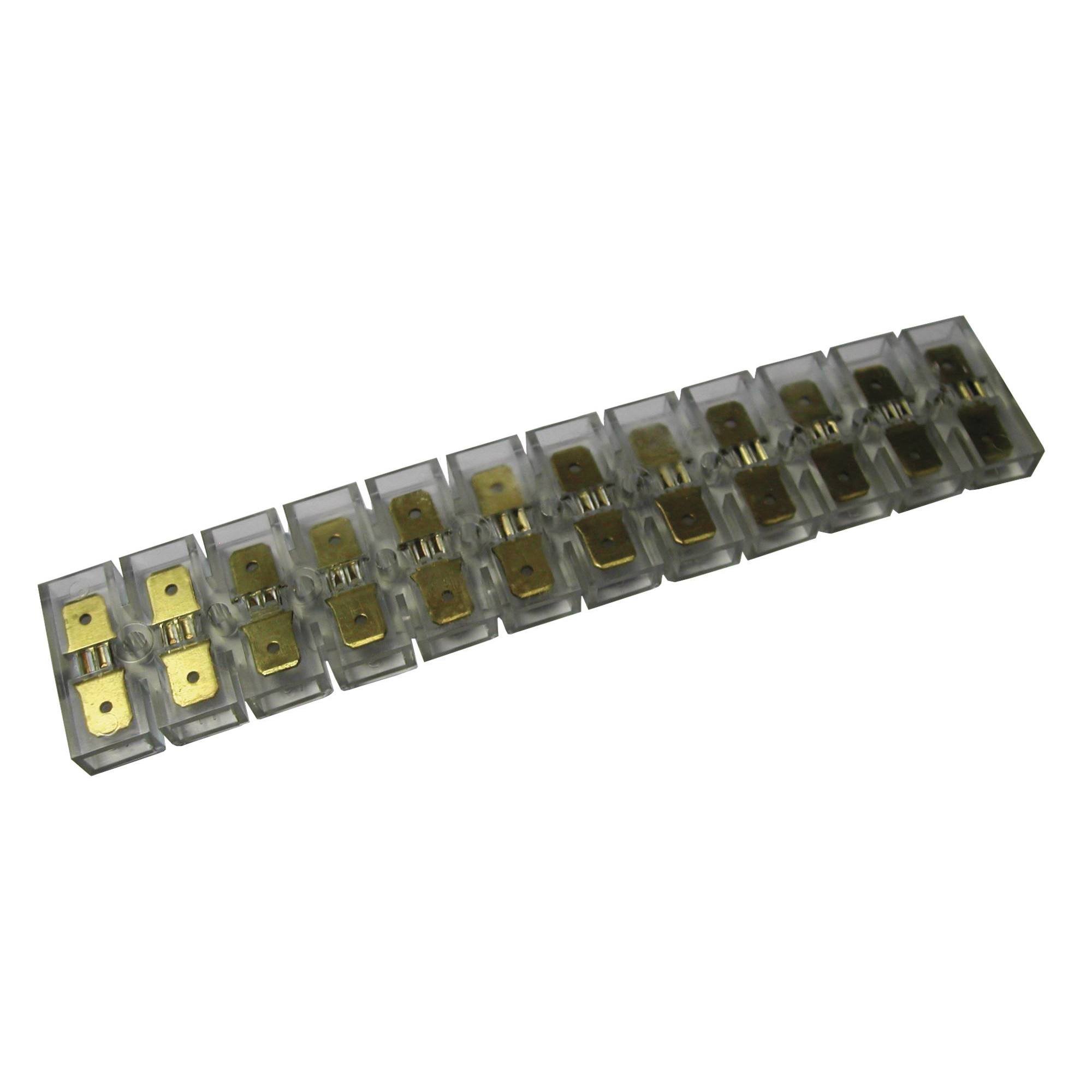 Barrette de 12 connexions fiches plates 6,35mm
