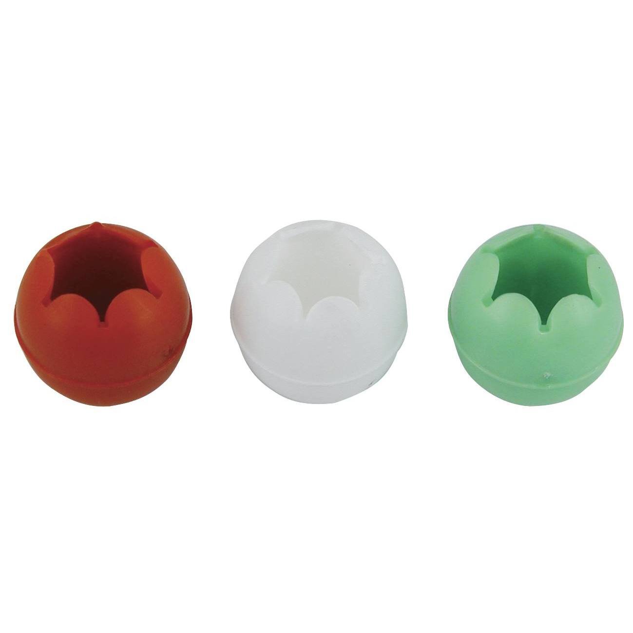 Boule de ferlette ø26mm blanche - rouge - verte
