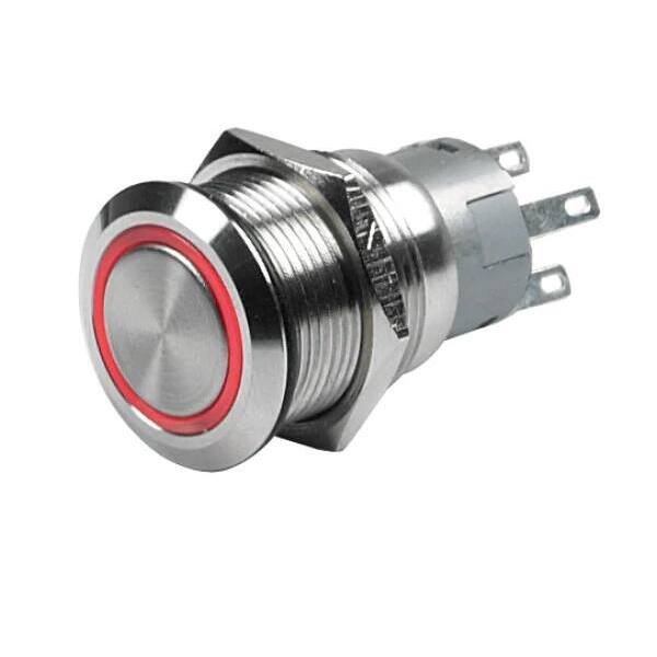 Bouton poussoir lumineux ON/OFF - 3.3V - Rouge