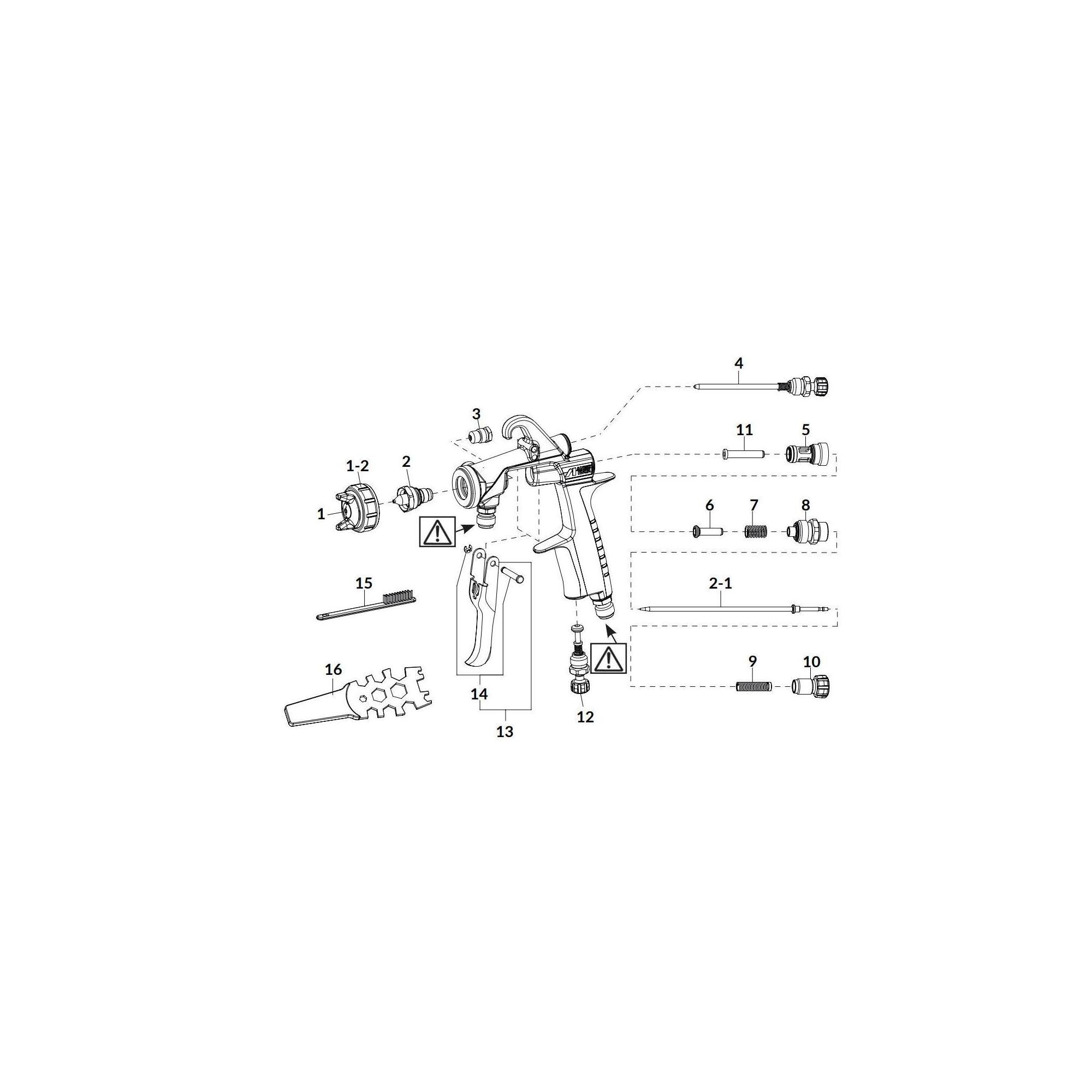 Chapeau d'air pour pistolet Iwata W200 intégra FT pression