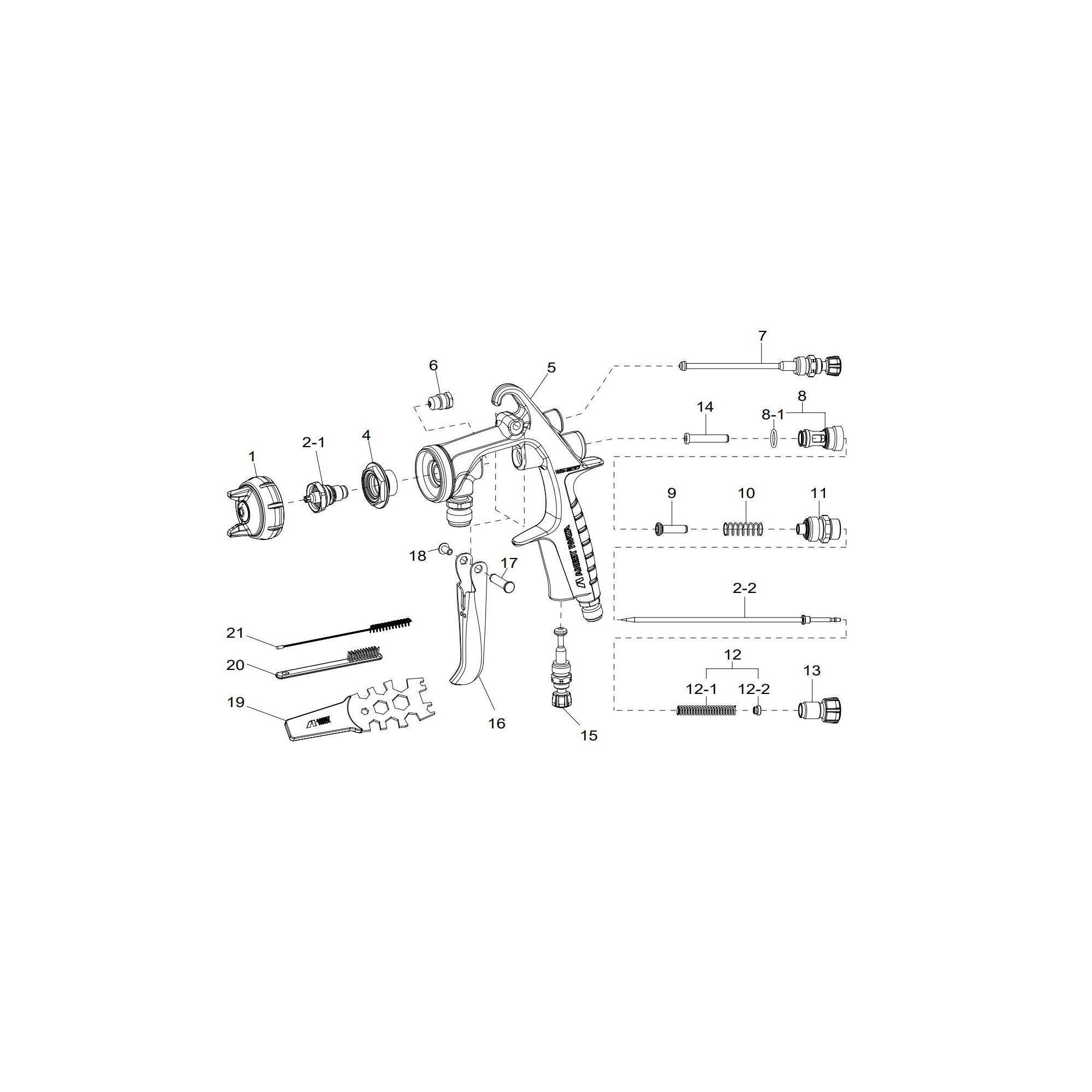 Chapeau d'air pour pistolet Iwata W200