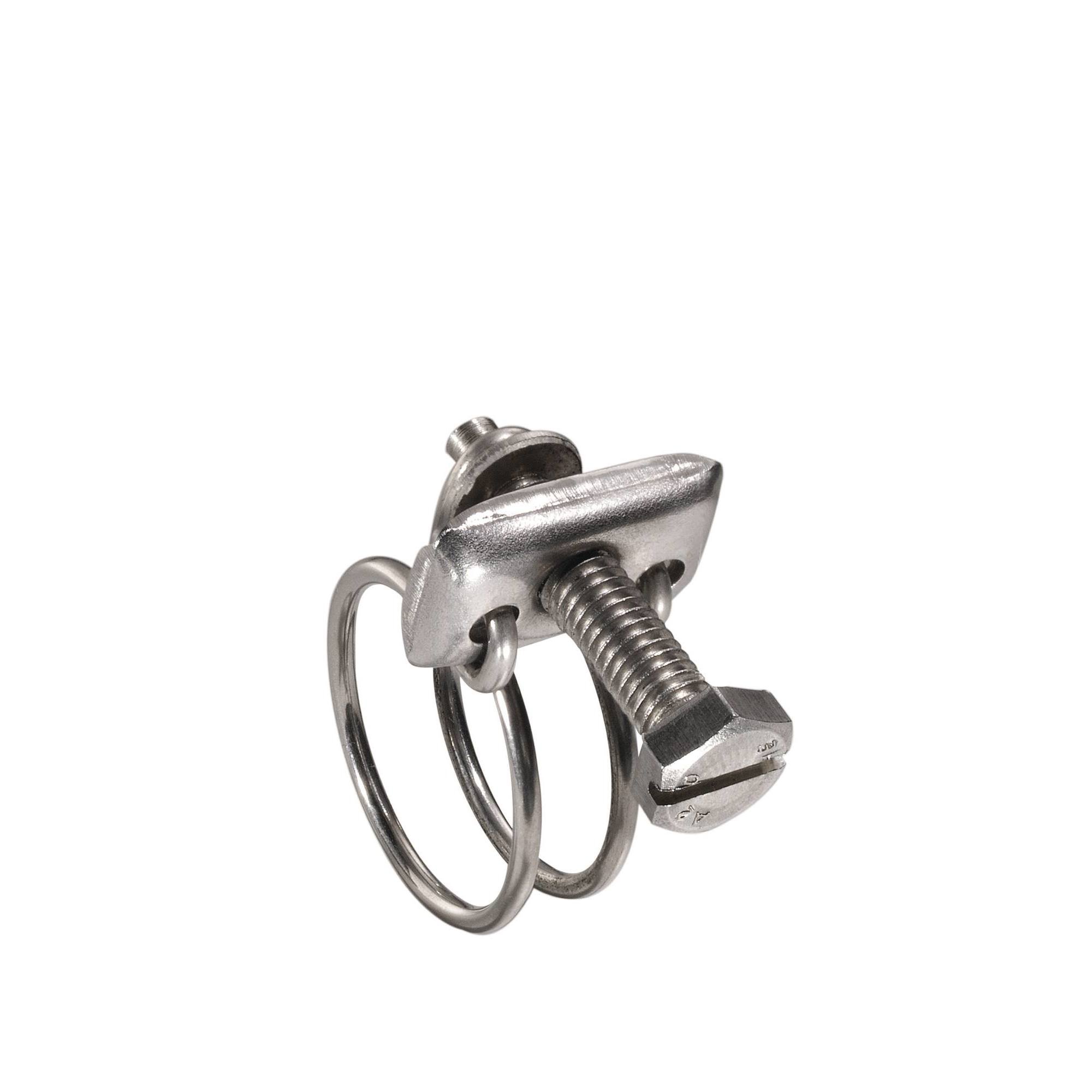 Colliers double fil «en poussant» inox 304