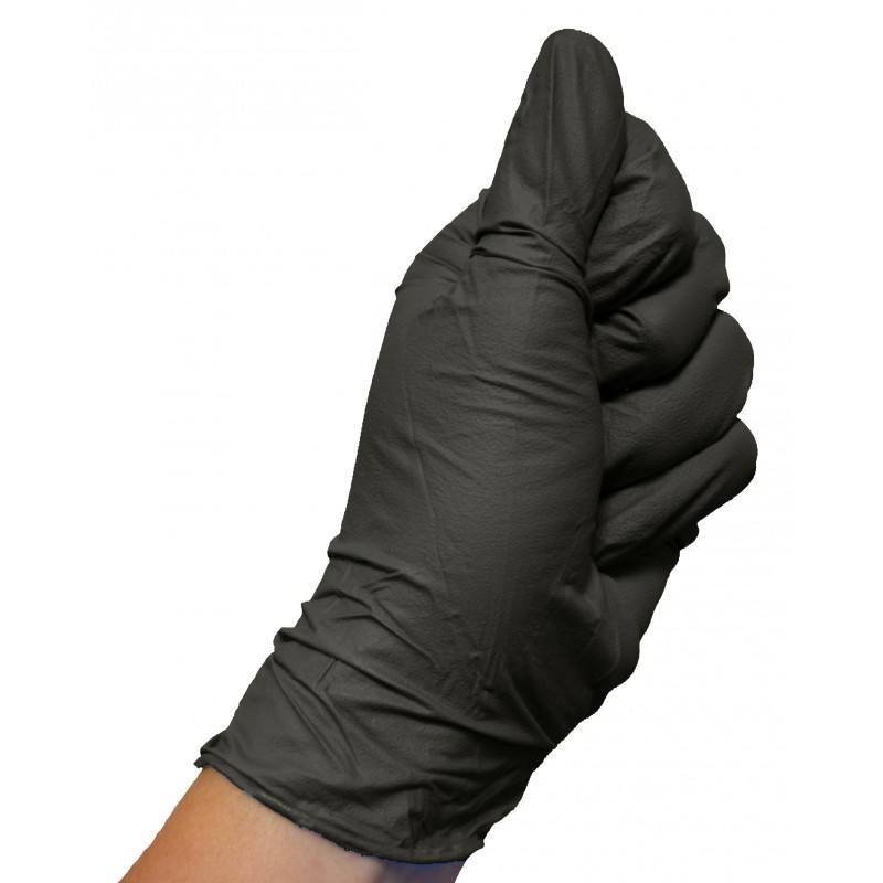 Gants nitrile noirs Colad