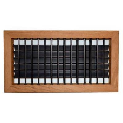 Grille de soufflage obstructible - teck
