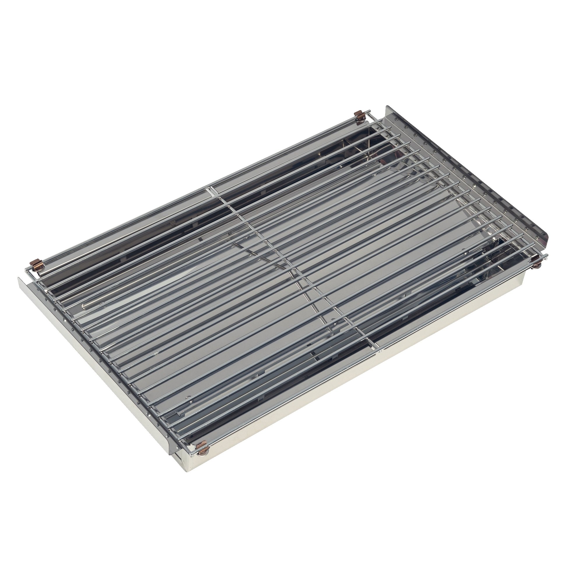 Grille inox avec diffuseur de chaleur pour convertir la Plancha en BBQ