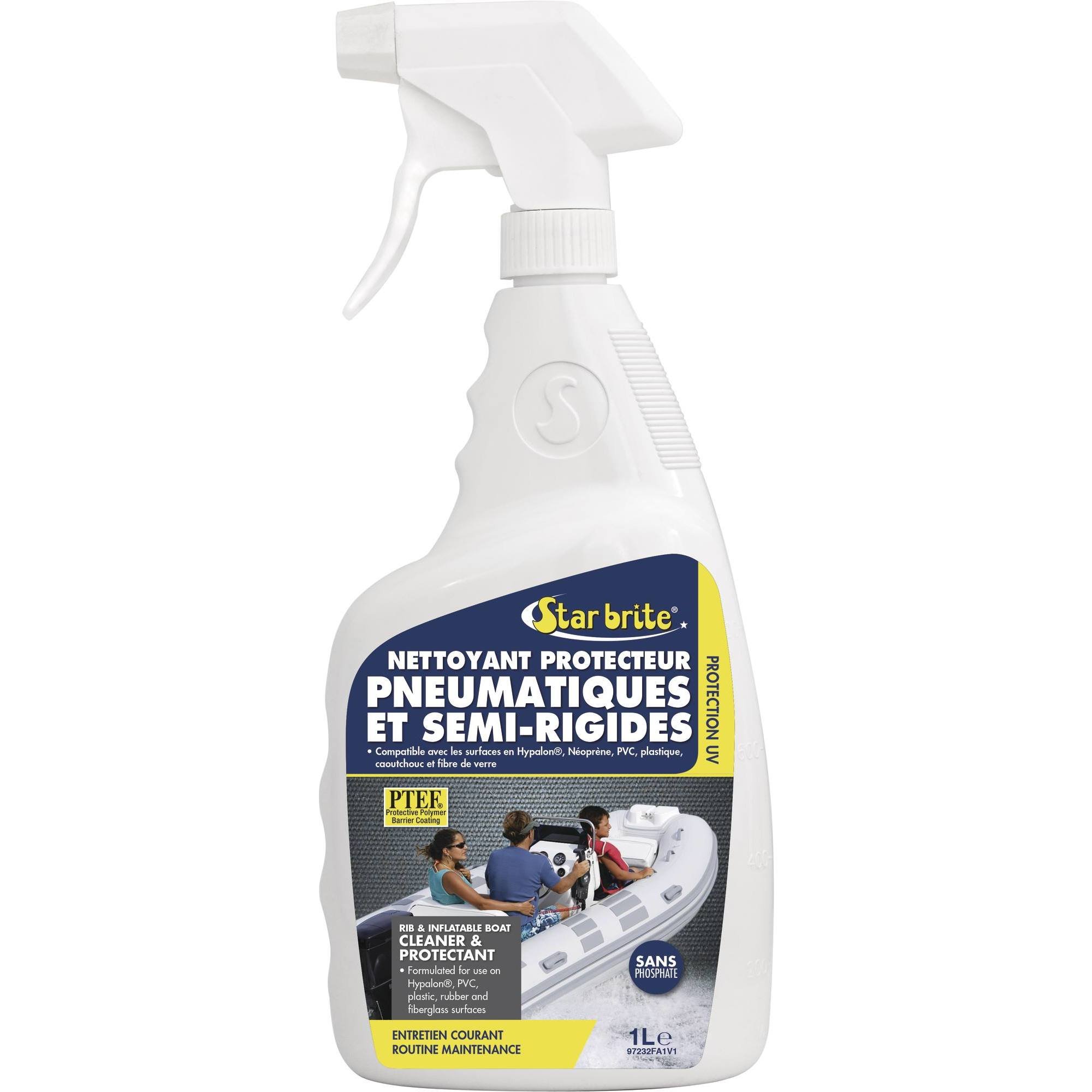 Nettoyant/protecteur pour pneumatiques et semi-rigides