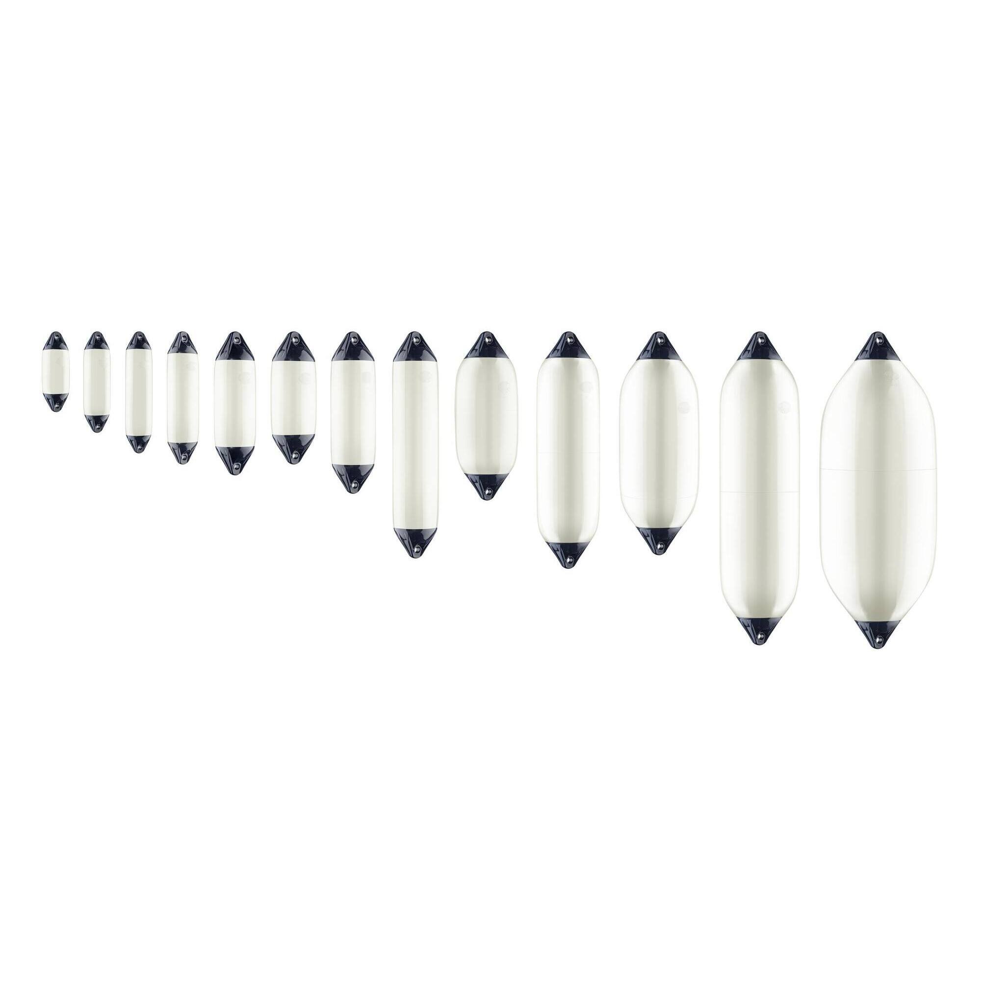 Pare-battage Série F - 2 yeux - ø13x56cm - blanc (cones blancs)