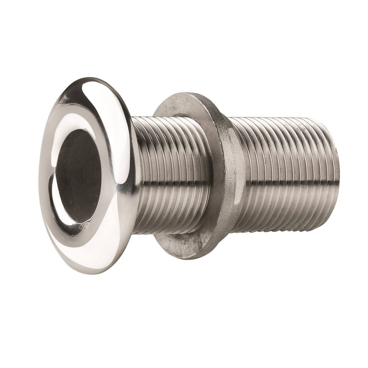 Passe-coque flush inox - fileté