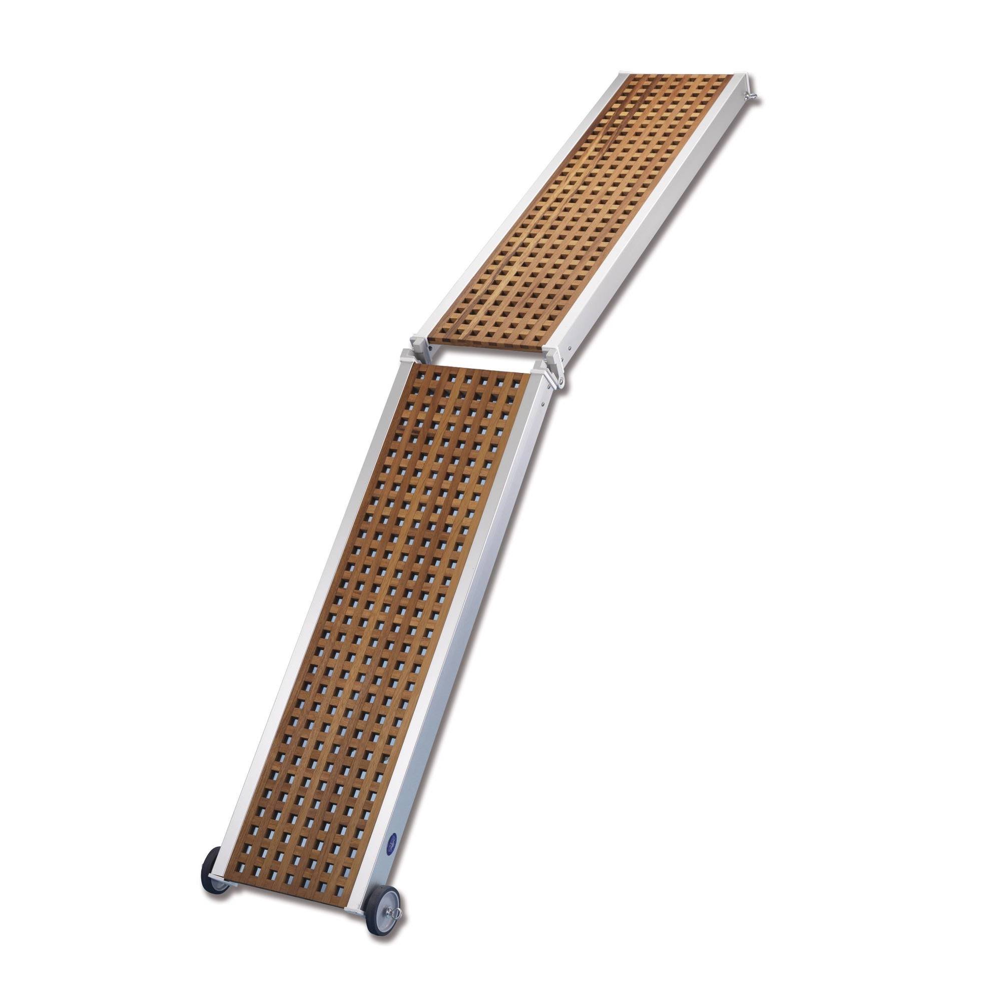 Passerelles pliantes aluminium et teck