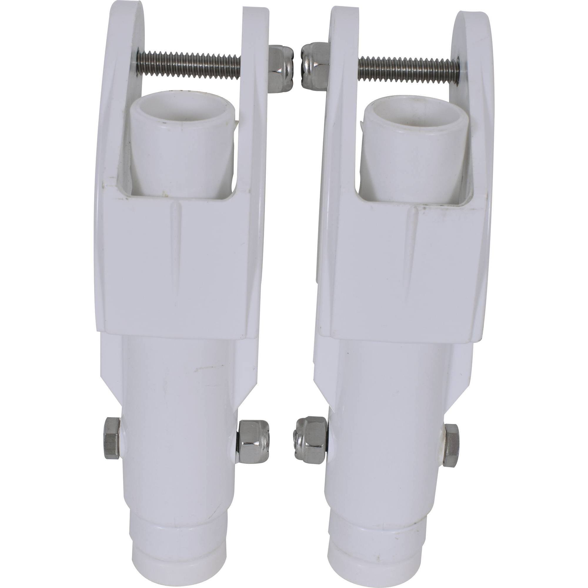 Patte d'appui plastique blanc pour échelles - Lot de 2