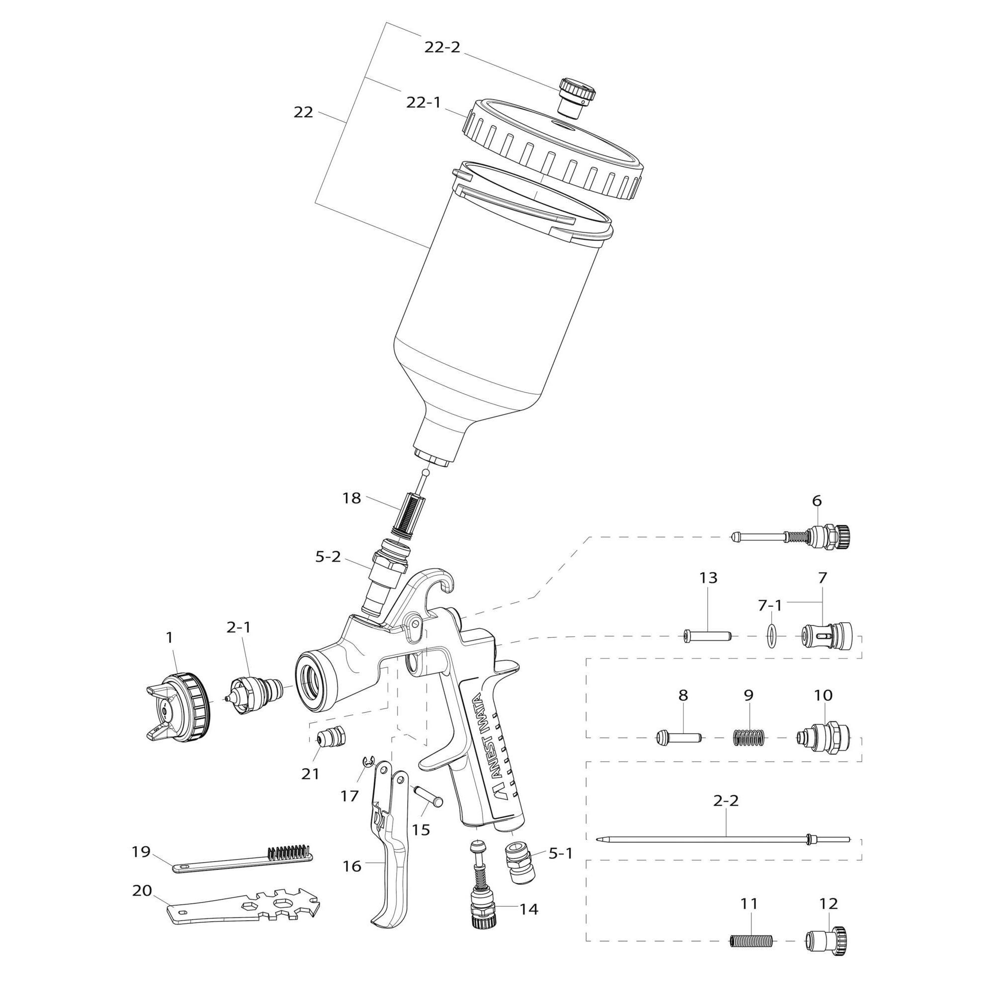 Pistolet Iwata W-400 WBX