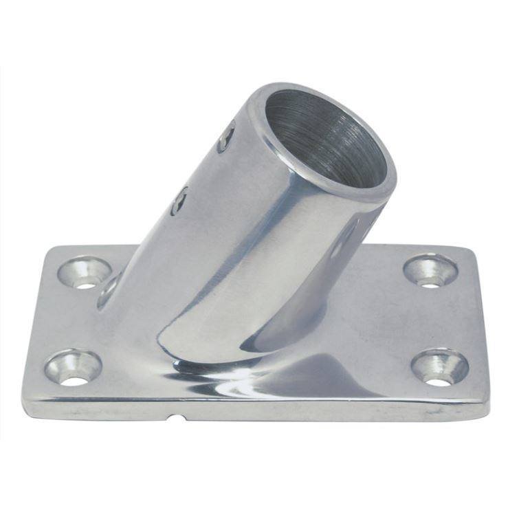 Platine de balcon rectangulaire 60° A4