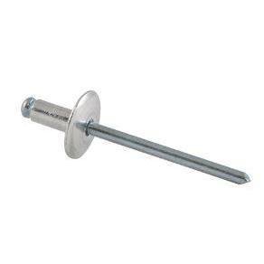 Rivet aveugle ouvert alu/acier tête large