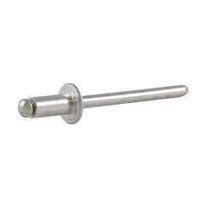 Rivet aveugle ouvert alu/alu tête plate