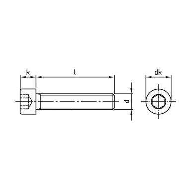 Vis métaux tête cylindrique hexagonale creuse - filetage total
