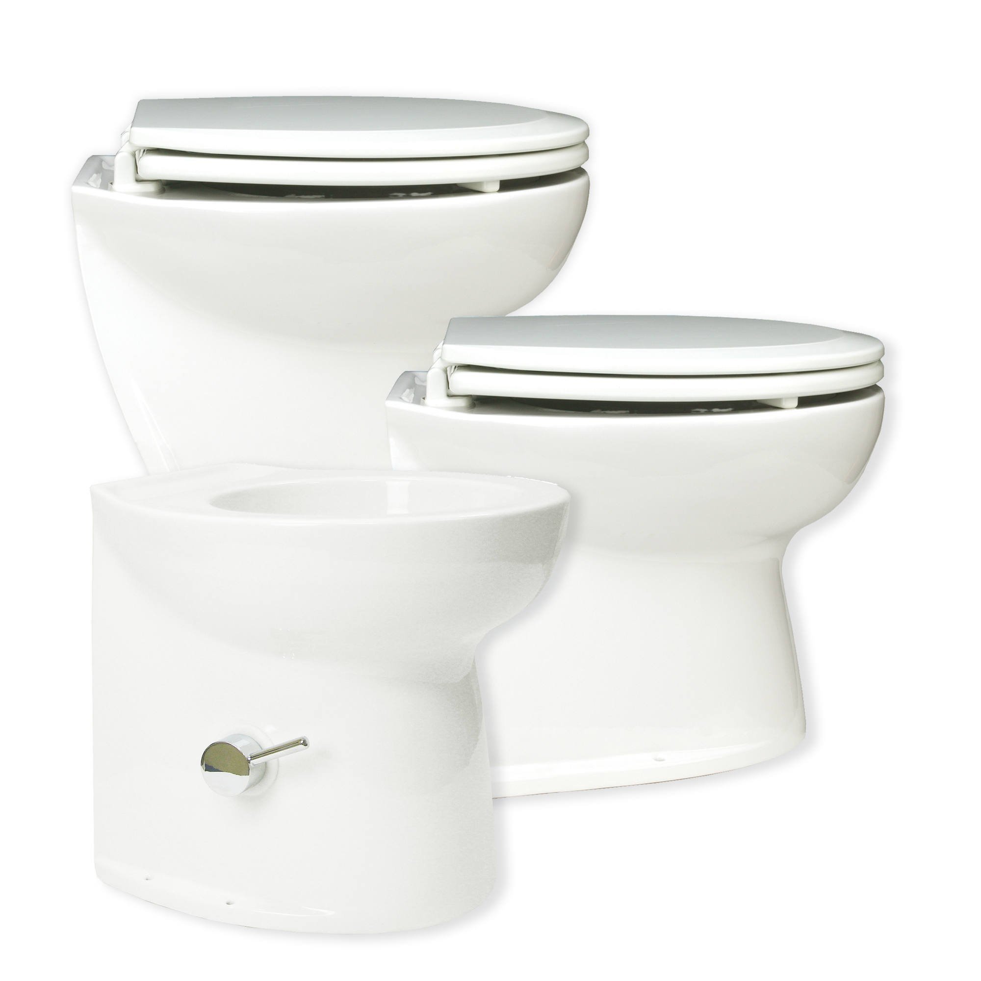 WC électrique Deluxe Flush droit 17'' DF17V W/S SC 24V + electrovanne
